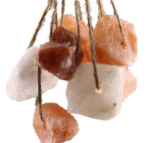 TXDIWWZ 4Pcs Himalayan Small Animals Lick Salt Mineral Salt Block Organic Pink Salt Natural Salt Brick with Rope for Cats, Dogs, Rabbits and Animals