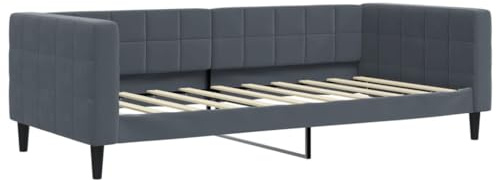 vidaXL Lit de Repos Gris foncé 90x190 cm Velours