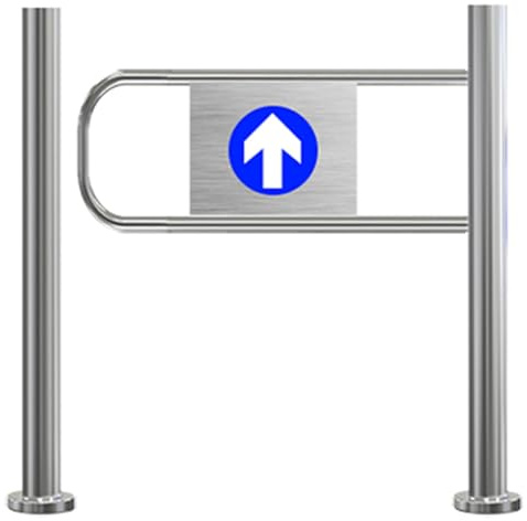 Supermercato Acciaio Inossidabile Barricata Porte Di Accesso, Apertura A 90° Unidirezionale Ingresso Cancello Di Sicurezza, Chiusura Automatica Universale Cancelli A Battente Dispositivo Per Bibliotec