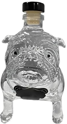 Botella de Licor Pieza de Colección Perro - Recipiente de Vidrio Creativo para Whisky, Idea de Regalo para Hombres y Coleccionistas | Garrafa de Vino Decorativa con Obra de Arte, para Día del Padre