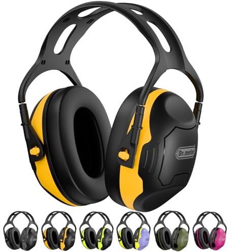 Dr.meter Noise Reduction Ear Muffs, Ear Protection Noise Cancelling Headphones for Adults, Kids Autism Sensory, NRR28dB Hearing Protection Earmuffs for Mowing, Range, Concerts, Monster Jam