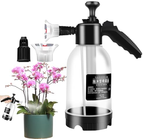 Foam Cannon – Idropulitrice da 2 l, spruzzatore manuale, bottiglia da giardino, ugello di bloccaggio, alta creatore, dispenser di sapone per lavaggio auto per irrigazione interna ed esterna pulizia