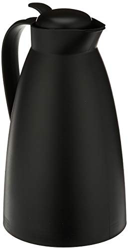 alfi Glass - Caraffa sottovuoto in plastica, 1 L, colore: Nero