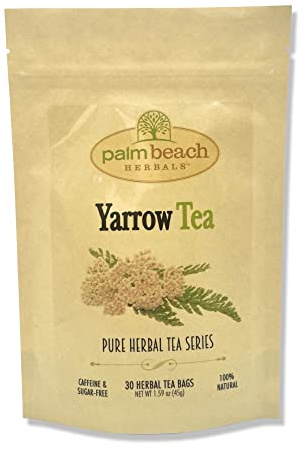 Palm Beach Medicinal Herbs - Yarrow Tea - Pure Herbal Tea Series, 30ct