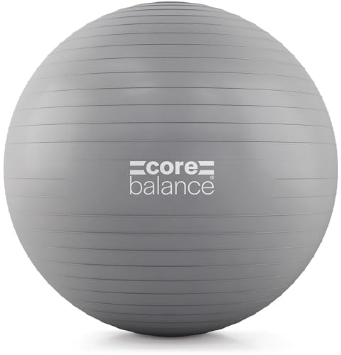 Core Balance, berstsicherer Gymnastikball - für Fitness Yoga Schwangerschaft - 55cm 65cm 75cm 85cm - inkl. Luftpumpe