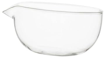 Baoblaze Chawan Japonais Transparent pour Thé/Café, Bol de Salade de Fruits, Bol de Cuisson Multifonction avec Bec Anti-Gouttes, Idéal Bureau ou Cadeau Culinaire, 190 ML