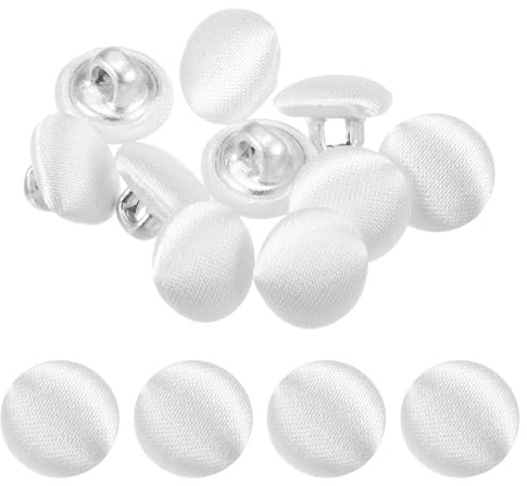 TIXIPEM 10pcs Cover Button Kits 0.4 Inch/10mm White