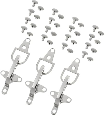 Ipetboom 3 Sets Interlocking Metal Buckle Zinc Alloy Coat Buckles Fashion Fastening Clips for Cardigan Closure