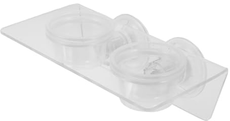 SHINEOFI Bol pour Terrarium de Reptile Nourriture et Eau pour Lézards Distributeur Double avec Ventouses pour Gecko et Serpent