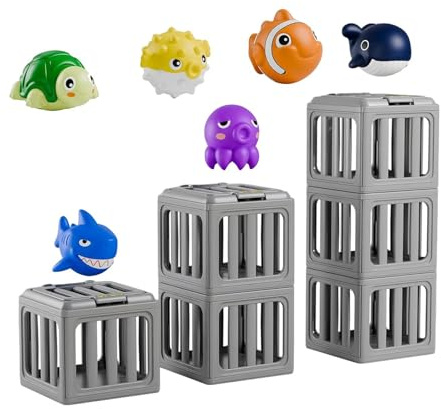 Juguetes de buceo en piscina: con animales, diseño fácil de escalar | divertido juego de juguetes de buceo | Para niños, niñas, vacaciones de verano, juego de viaje, baño divertido, cumpleaños, entren