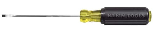 Klein Tools 607-3 Mini Flathead Screwdriver, Made in USA, 3/32-Inch Cabinet Tip, 3-Inch Round Shank and Cushion-Grip Handle