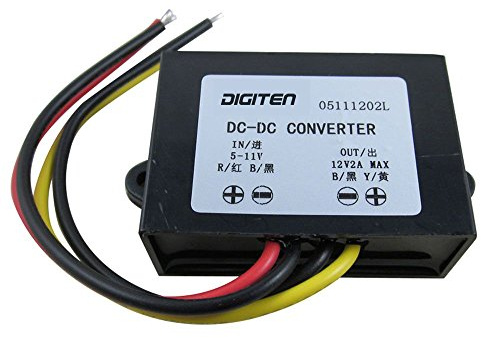 DIGITEN DC 6V 5-11V to 12V 2A Step up Converter Regulator Waterproof Boost Power Module