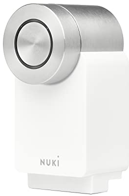 Nuki Smart Lock 3.0 Pro, smartes Türschloss mit WiFi-Modul für Fernzugriff, elektronisches Türschloss macht das Smartphone zum Schlüssel, mit Akku Power Pack, AV-TEST-geprüft, weiß