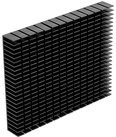 Kühlkörper, 150x120x20mm Aluminiumkühlkörper Einfache Installation für CPU für PCB(Schwarz)