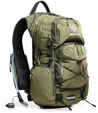 Sherpa Hiking Hydration Backpack – 22L Hiking Backpack with Water Bladder, Phone Compartment, Waterproof Zippers & Trekking Pole Holders