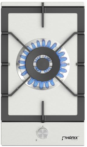 Phönix 301SL Gaskochfeld Edelstahl Gaskocher 1 flammig Einbau Kochmulde Propan-/ Erdgas, H-Gas