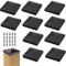 Lot de 10 capuchons de poteau - 10 x 10 cm - En plastique - Noir - Avec 20 vis - Pour poteaux en bois et poteaux de terrasse