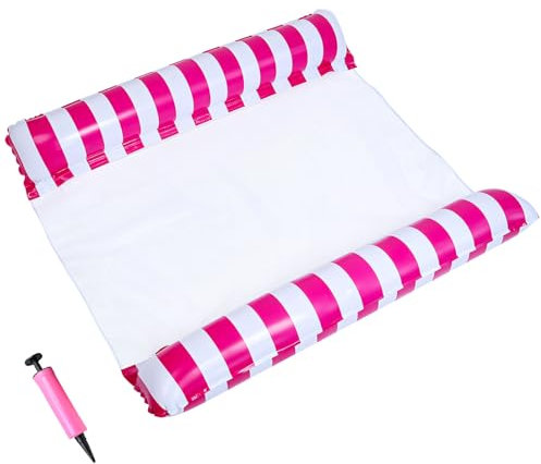 Matelas gonflable de piscine, hamac à eau 4 en 1 avec accessoires de piscine, deux tailles, matelas gonflable avec fond en filet, hamac gonflable pour piscine, plage (B)