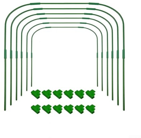 HEBEOT Kit de cerceaux de jardin, tunnel avec couche de protection pour jardin, terrasse et parterres de fleurs surélevés, 80 x 65 cm
