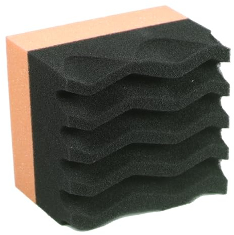 Esponja Aplicadora Para Brillo De Neumáticos | Espuma Brillante Para Ruedas,Cepillo Diseño Ondulado Mango Ergonómico Almohadilla Absorbente Reutilizable para Cera Limpieza Pintura Auto y Recubrimiento