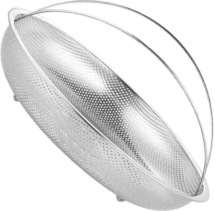 POPETPOP Cestillo de Vapor Inoxidable con Malla Fina y Doble Asa Cesta Multiusos para Cocción al Vapor y Lavado de Verduras Insertable Olla para