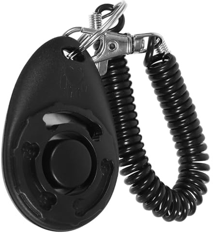 DOITOOL Clicker para Adiestramiento de Perros y Gatos con Silbato Portátil y Correa de Muñeca Herramienta Ligera para Obediencia y Corrección de Comportamiento Interior y Exterior