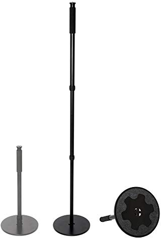 Photecs® Studio-Einbeinstativ Pro 3S-35, Stabiler Bodenständer, Beamer-Stativ mit Stahl-Standfuß (35cm, massiv, flach), Lichtstativ, Studio-Stativ mit hoher Standfestigkeit trotz geringem Platzbedarf