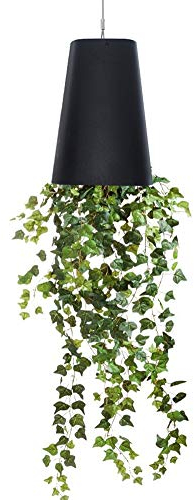 Jardinière Plante Suspendue Pots De Fleurs À L'envers pour Jardin Maison Boutique Décoration Pot À Fleurs pour Suspendre (Schwarz)