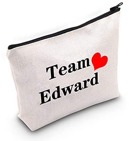 LEVLO Make-up-Taschen für Vampirliebhaber, Geschenk, Team-Edward, für Herren, Slayer, Vampir, Halloween-inspirierte Make-up-Taschen, Team Edward