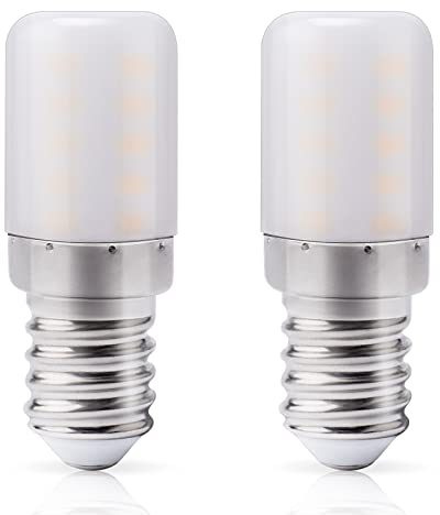 DiCUNO Kühlschranklampe E14 LED Lampe 3W, Warmweiß 2700K, ersetzt 30W Halogenbirne, 270LM, 82Ra, 360° Abstrahlwinkel, Glühbirne für Kühlschrank, Nähmaschine, 230V AC, 2er Set