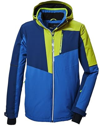 killtec Herren Skijacke/Funktionsjacke mit abzippbarer Kapuze und Schneefang KSW 76 MN SKI JCKT, dunkellime, L, 41964-000