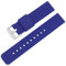 VintageTime Watch Straps - Smooth Quick Release Silicone Rubber Bracelet | Choice of Width & Colours | 18mm, 20mm and 22mm Bands (20mm, Blue)