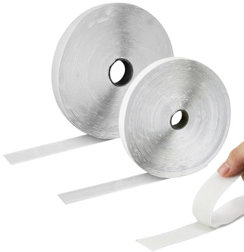 25M Hook and Loop Tape, 20mm Wide Self-Adhesive, Heavy Duty Nylon