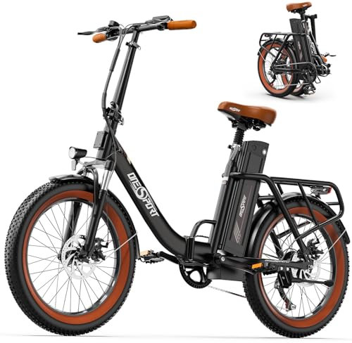 OneSport OT16-2 Bicicleta Eléctrica Plegable, 20 Ebike con Extraíble Bateria 48V 17Ah, 250W Bicicleta Electrica Adultos con Pantalla LCD y Conexión Bluetooth, Bici Eléctrica para Viajeros Urbanos