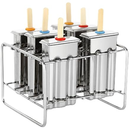 Moldes para paletas de acero inoxidable, molde de helado casero, molde de helado, molde de paletas de acero inoxidable, moldes de acero inoxidable, fácil de usar, portátil para paletas de hielo