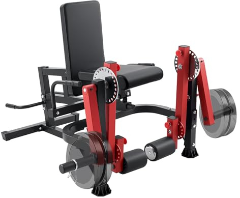 VEVOR Leg Extension and Curl Machine, Seated Leg Rotary Extension for Thigh, Adjustable Lower Body Specialty Exercises Equipment, Heavy Duty Workout Bench for Home Gym, 700 LBS Capacity