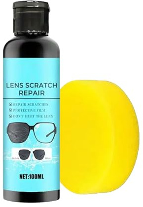 Fangssiy Spray Eliminador de Rayaduras para Lentes - Líquido Reparacristales Gafas 100ml - Spray Reparador Óptico Compacto para Jóvenes y Familia