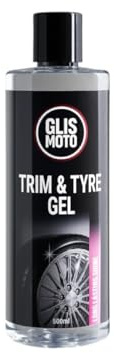 Glismoto Trim & Tyre Gel 500ml – Deep Black Shine & Long-Lasting Protection | Restores Faded Tyres, Plastic & Rubber | Non-Greasy, Water-Resistant Formula for Professional Car Detailing Tire Gel