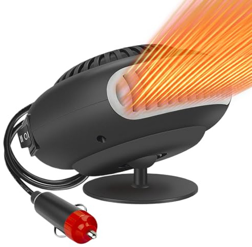 Riscaldamento auto – 12 V/24 V per riscaldamento auto – Sbrinatore per parabrezza automobilistico – Per conducenti camion camper – Berline viaggiatori Road Trips Guida a lunga distanza