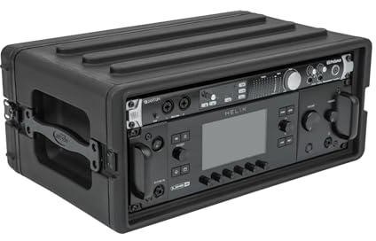 SKB 4U Shallow Roto Rack Case - Durable Polyethylene Gear Protector, Stackable, Waterproof with Twist Latches & Rubber Feet for Musicians, DJs, and A/V Equipment - Secure Transport & Storage Solution