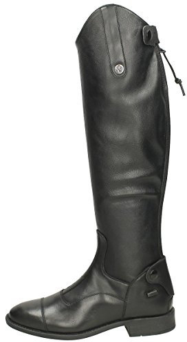 QHP Birgit - Botas de equitación para mujer, piel sintética, ancho de la pantorrilla, Negro , 42 EU