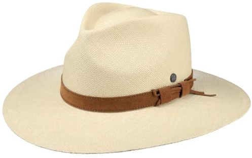 Lierys Big Brim Panama Traveller Hat Women/Men Nature 7 3/8-7 1/2