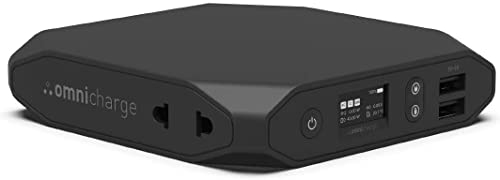 Omni 20+ Power Bank - 20000mAh AC/DC/USB-C Kabellose tragbare Powerbank von Omnicharge Hochleistungs-Ladegerät für Laptops Tablets Kameras Smartphones iPhone Samsung und andere intelligente Geräte