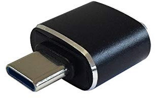 AISENS - A108-0369 - Mini Adaptateur USB 3.1 Gen2 3A, Type USB-C/M-A/H, Noir