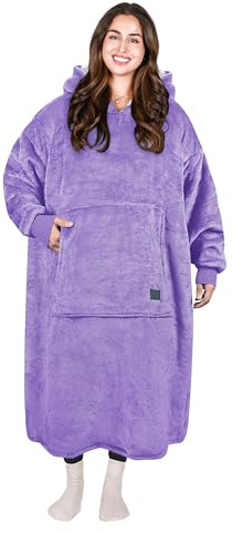 Catalonia Classy Grand Sherpa À Capuche Couverture Adulte Femmes Hommes Super Chaud Long Surdimensionné en Peluche À Capuche Couverture Robe À Capuche Poche Avant Cadeaux d'hiver pour Adultes