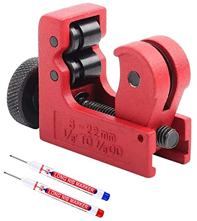 Mini cortador de tubos, cortador de tubos ajustable de aleación de zinc de 3-22 mm, herramienta de corte para cortar cobre latón PVC aluminio cortador de manguera desbarbador