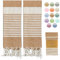 MOMOMUS Pack von 2 Fouta XL oder Strandhandtuch Baumwolle 100% - Saugfähig, Ultraweich, Kompakt - Ideal als Strandtuch, Hamamtuch und Saunahandtuch - Braun, 90x180cm