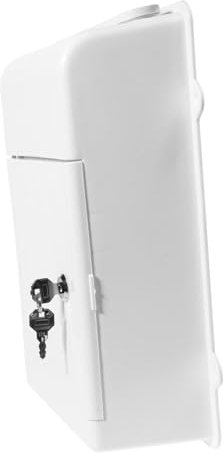 SEWOART Buzón de con Cerradura para Pared Caja de Recogida de Correspondencia Buzón de Exterior para Cartas y Donaciones Caja Multifuncional de Almacenamiento de Cartas Blanco