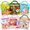 Aannanl 6 Bücher Stickerbuch ab 2, 3, 4, 5 Jahren,300+ 3D Wiederverwendbare Aufkleber für Kinder,Sticker Book for Ages 3 and up,Spielzeug für Flugreisen Kleinkind