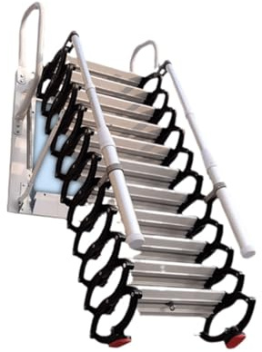 Foldable Attic Ladder for Home Decor Telescopic Wall Stairs Manual Folding Attic Steps Space-Saving Retractable Loft Ladder Easy Access Attic Staircase.